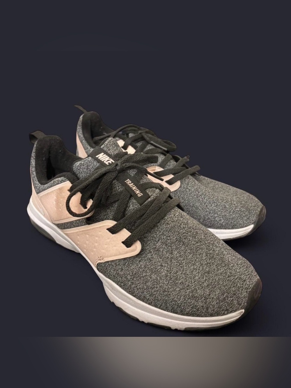 Nike Gray & Blush Training Sneakers